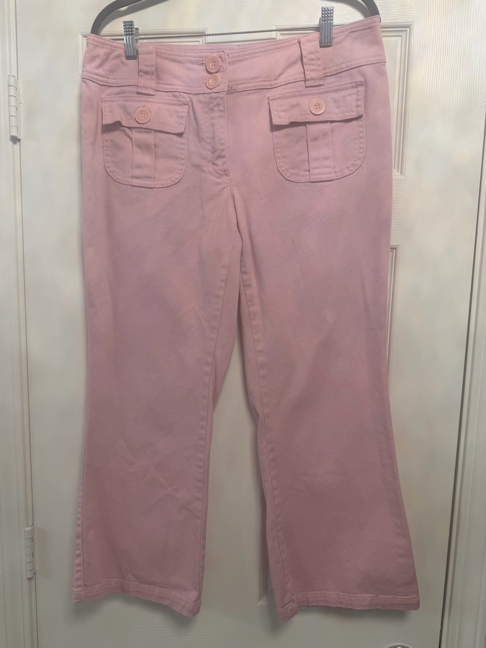 Vintage INC Pink Cropped Utility Pants Size 10 EUC